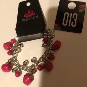 Really cute bracelet hot pink & silver